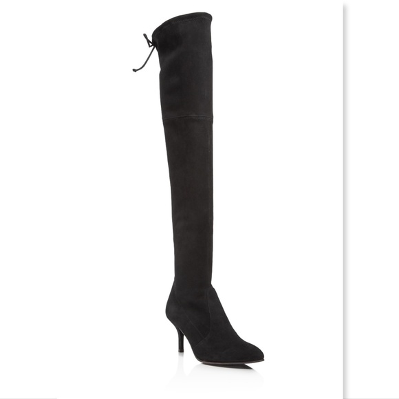 Sold💘NIB STUART WEITZMAN Black Suede OTK Boots 9 - Picture 6 of 8